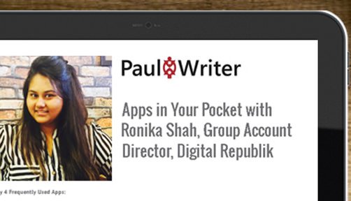 Apps in Your Pocket with Ronika Shah, Group Account Director, Digital Republik